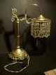 Exquisite Antique Victorian Table Or Desk Lamp W/cut Crystal Lustres,  1920s Lamps photo 4