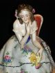 Antique German Porcelain Volkstedt Dresden Lady Musician Figurine Half Doll Rel Figurines photo 10