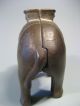 A Fine Old Bronze Elephant Shaped Piggy Bank W/ Gilded Saddle 20th C. Metalware photo 3