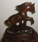 Antique Primitive Blackforest Carved Horse Jumping Solid Piece Of Wood 15 