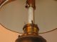41 ' Tall Vintage Black Metal Globe Table Oil Lamp With Shade Lamps photo 6