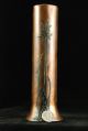 Heintz Art Metal Shop: Cylindrical Vase,  Brown Patina W/ Sterling Silver Overlay Metalware photo 10