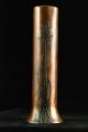 Heintz Art Metal Shop: Cylindrical Vase,  Brown Patina W/ Sterling Silver Overlay Metalware photo 1