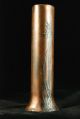 Heintz Art Metal Shop: Cylindrical Vase,  Brown Patina W/ Sterling Silver Overlay Metalware photo 6