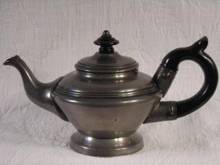 Antique Late 18th Century Britannia Pewter Teapot By 