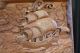 Spanish Revival Monterey Arts Crafts Early California Carved Galleon Panel Wow Carved Figures photo 1