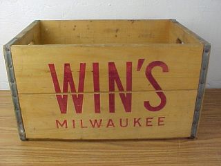 Hard To Find Win ' S Soda Beverage Co.  Wood Crate Vintage Deposit $2.  00 photo