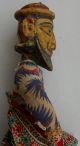 Antique Indian Puppet,  India Theatre Doll,  Carved Wood Carved Figures photo 5