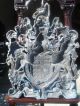 Vintage English Crown Royal Coat Of Arms Lion/unicorn Armorial Crest/shield Metalware photo 11