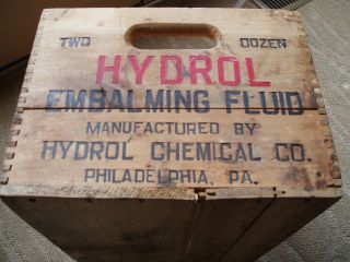 Hydrol Emballing Fluid Wooden Box Hydrol Chemcal Co photo