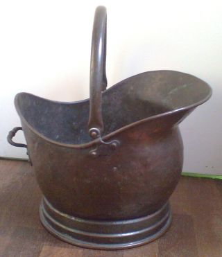 Victorian Copper Coal Bucket photo