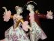 Antique German Porcelain Volkstedt Dresden Lace Lady Man Dancer Couple Figurine Figurines photo 1