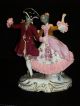 Antique German Porcelain Volkstedt Dresden Lace Lady Man Dancer Couple Figurine Figurines photo 6