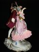 Antique German Porcelain Volkstedt Dresden Lace Lady Man Dancer Couple Figurine Figurines photo 7