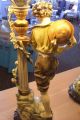 Pair Of Antique L&f Moreau Spelter Lamps,  Boy & Girl,  Collection Francais Lamps photo 7