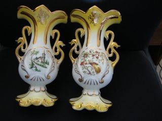 Antique W.  Germany Vintage Porcelain Ceramic Vases photo