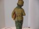 Large Vintage Chalkware Lamp Of A Young Boy Lamps photo 9