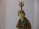 Large Vintage Chalkware Lamp Of A Young Boy Lamps photo 11