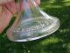 Antique Glass Base For Oil Kerosene Lamp Clear Bubble Glass Old Brass Top Lamps photo 2