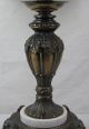 Vintage 1971 Ef Industries Slag Glass Alabaster Brass Finished Beaded Table Lamp Lamps photo 1