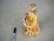 Gorgeous Antique Hand Painted Porcelain Figurine Girl With Basket Signed Vesta Figurines photo 5