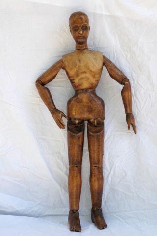 Large Vintage Artist ' S Wooden Lay Figure photo