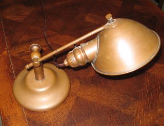 Antique Lyhne Copper Reading/table Lamp - Arts & Crafts,  Mission Era photo