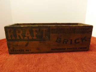 Vintage Antique Collectible Wooden Kraft Cheese Box photo