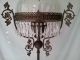 Antique Victorian Style Kerosene/oil Floor Lamp Brass John Scott Made In England Lamps photo 6