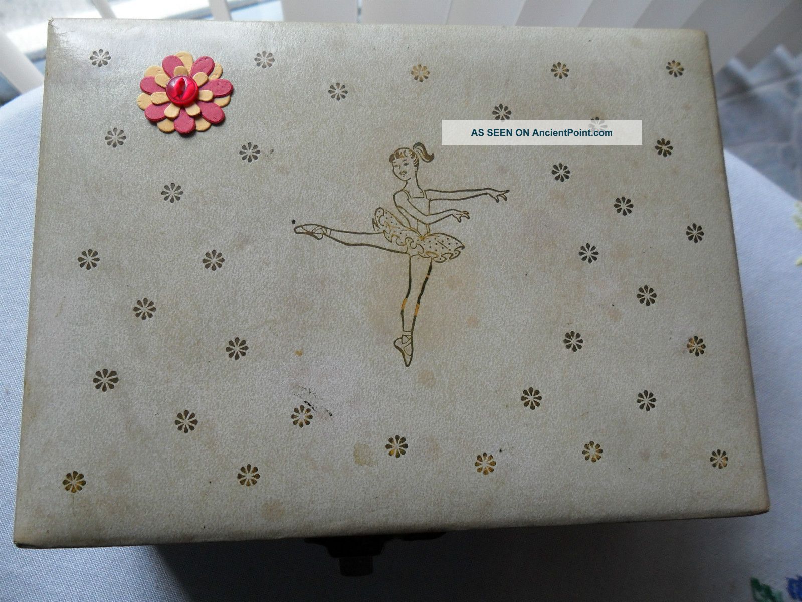 Antique/vintage - Sewing Box - Blue Pennsylvania Dutch Hand Painted Wood Box Boxes photo