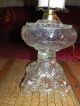 Antique Early 19th Century Boston Sandwich Glass Oil Fluid Lamp Electrified Eapg Lamps photo 2