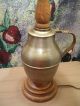 Vintage? Tea Pot Lamp With Brass Spout & Handle Wood.  Must.  Look Reduced. . . Lamps photo 1