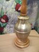 Vintage? Tea Pot Lamp With Brass Spout & Handle Wood.  Must.  Look Reduced. . . Lamps photo 2