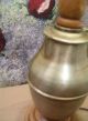 Vintage? Tea Pot Lamp With Brass Spout & Handle Wood.  Must.  Look Reduced. . . Lamps photo 3