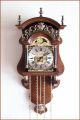 Vintage Dutch Wuba Warmink Mahogany Wood Sallander With Lunar Phase Wall Clock Clocks photo 1