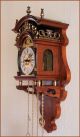 Vintage Dutch Wuba Warmink Mahogany Wood Sallander With Lunar Phase Wall Clock Clocks photo 3