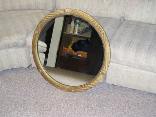 Round Antique Gold Mirror 27 