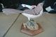 Vintage Carved Wood Wooden Brown Thrasher Bird Figurine Decoy Carved Figures photo 3