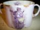 Antique Rosenthal Monbijou Helios Lavender Portrait Double Handle Cup & Saucer Cups & Saucers photo 1