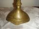 Antique Persian Brass Hand Engraved Candle Holder Metalware photo 1