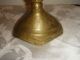 Antique Persian Brass Hand Engraved Candle Holder Metalware photo 3