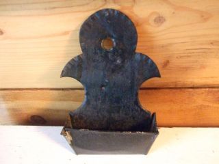 Antique Tin Match Safe Holder photo