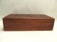 Large Antique Art Nouveau Carved Pyrography Wooden Document Box With Lock Boxes photo 5