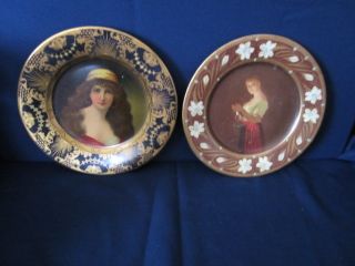 Two 1905 Vienna Art Plates 10 In Tin Plates Both Nr photo
