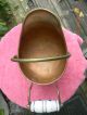 Antique Copper Bucket W/blue Porcelain Handle - Great Coppersmith Work Metalware photo 6