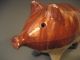 Very Fine Rare Scottish Scotland Pottery Glazed Piggy Pig Bank Ca.  19th C. Figurines photo 4