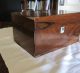 Antique Ladies Wooden Fitted Travelling Box With Many Compartments Woodenware photo 1
