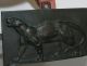 Exquisite Antique Bronze Frieze Panther Plaque By Barye Nr Metalware photo 1