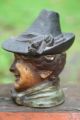 Interesting 19th C.  Bernard Bloch Of Males Head Tobacco Jar Humidor With Hat Jars photo 4