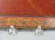 Old Chinese Style Red Lacquer Tole Tray,  American,  Signed Toleware photo 1